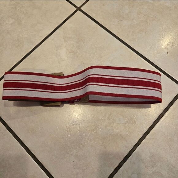 Express Red and White Women's Belt - Picture 6 of 8